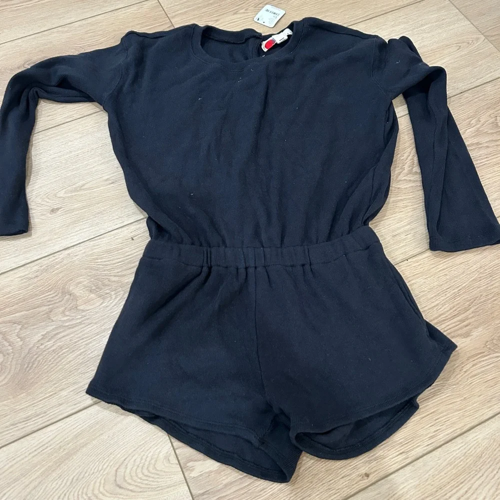 Free People Black Long Sleeve Romper - Picture 1 of 6